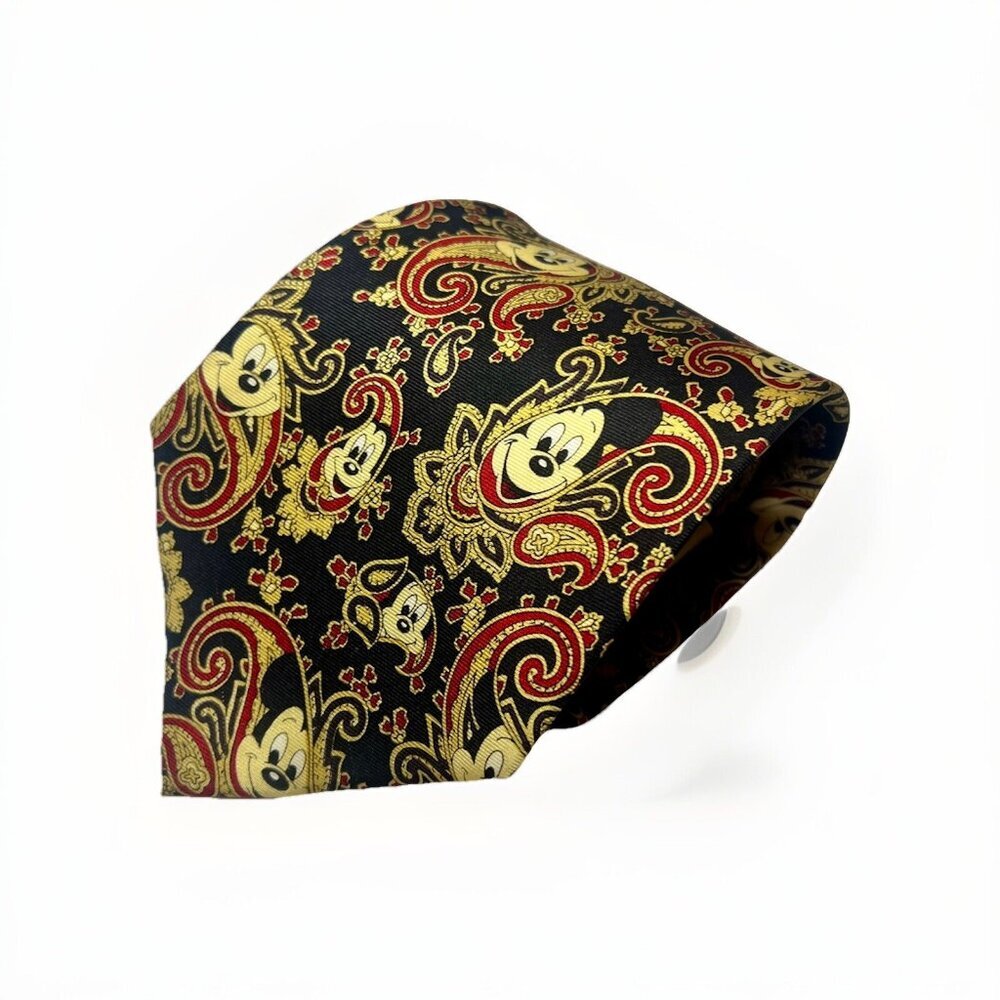 Balancine the Tie Works Disney Paisley Hidden Mickey Mouse Men Tie 59" - Picture 2 of 5